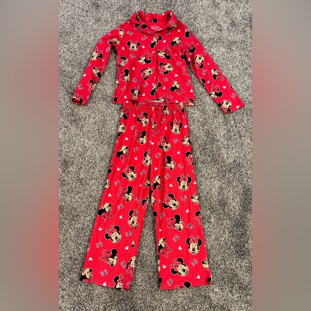 Disney Minnie Mouse Kids Red Pajama Set